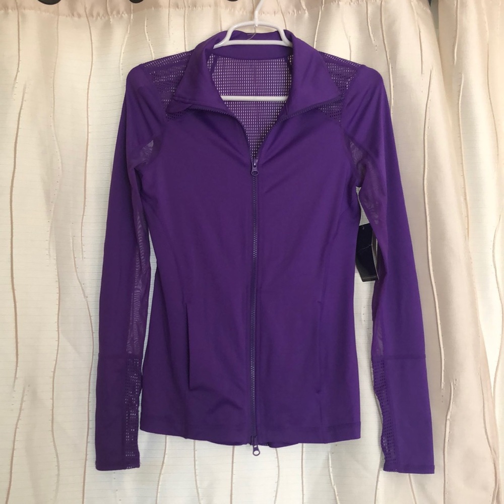 Purple exercise jacket